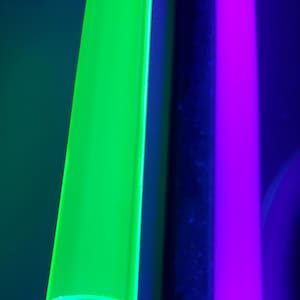 1 Piece 2 OD X 1 3/4 ID Clear Fluorescent Green Translucent Acrylic