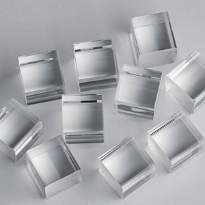 1” x 1&quot; x 1&quot; SQUARE Clear Acrylic Plexiglass Lucite Cubes - 1 Inch Square Cube Rod Pegs