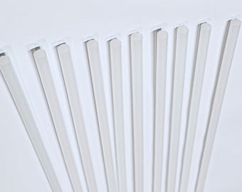 10 Lengths 1/8” Diameter x 12", 18" or 24" Long WHITE Opaque Acrylic Plexiglass Lucite Rods .125 Inch clear