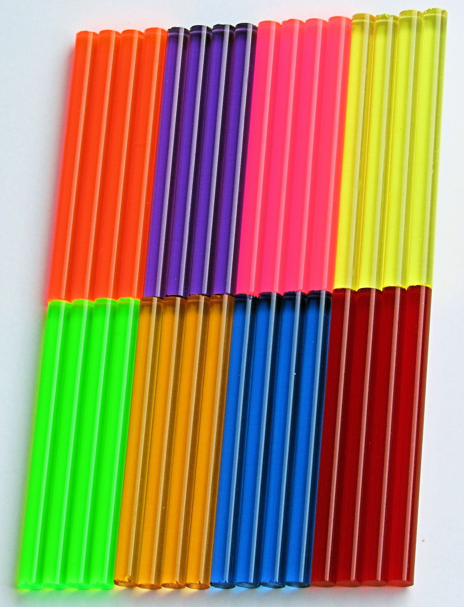 Transparent Color Rods 32 Pieces 1/4” Diameter 8 Different Colors Round Clear Acrylic Rods ...
