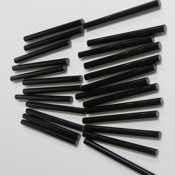 25 Pieces 3/8" Diameter 7" Long Round Black Acrylic Plexiglass Lucite Rods .375 Inch Dowels, Pegs