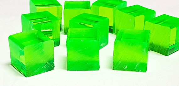 1/2" X 1/2" X 36" Fluorescent Green Acrylic Rod – Clear Translucent, USA Made