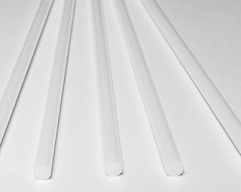5 Lengths 1/4” Diameter x 12" Long OPAQUE WHITE Acrylic Plexiglass Lucite Rods .25 Inch