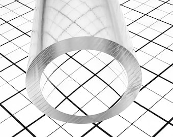 2” OD x 1 1/2" ID Clear Acrylic Plexiglass Heavy Wall Tube