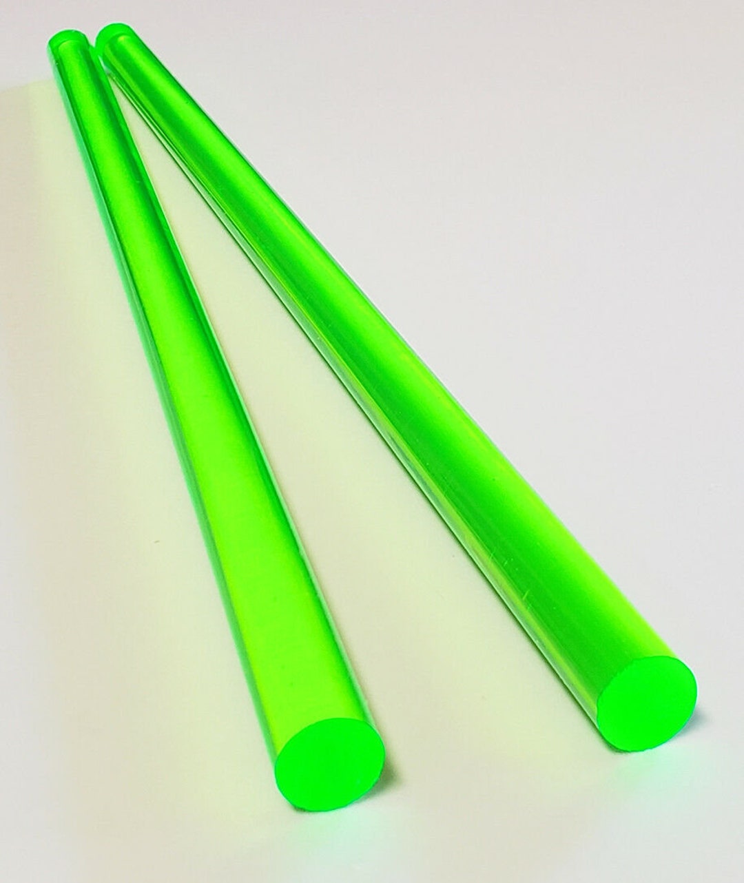 5 Lengths 1/4 Diameter Clear RED Translucent Acrylic
