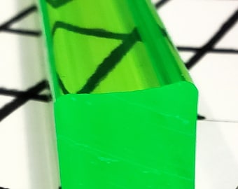 3/4” Square x 12", 18", 24" or 36" Long Clear GREEN Fluorescent Translucent Acrylic Plexiglass Lucite Rod, Bar