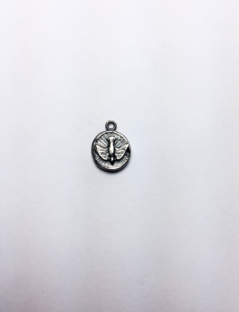 Holy Spirit Charm/ Silver Dove Charm/ Christian Charm/ Peace Etsy