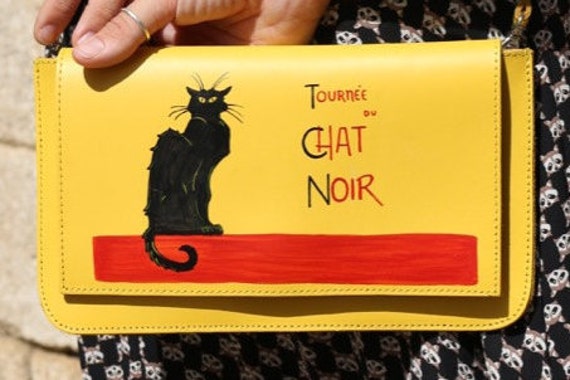 Handpainted Clutch Purse Genuine Leather Purse Hand Painted Etsy