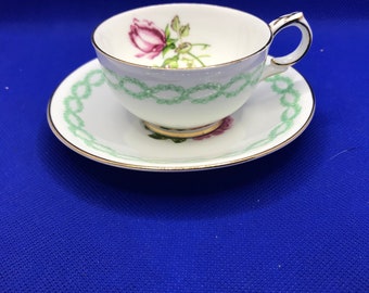Vintage Bartley International Bone China Tea Cup & Saucer