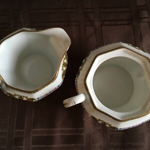Creamer and Sugar Bowl w/o lid in BCO26 Pattern by B. Bloch & Co made in Czechoslovakia image 2