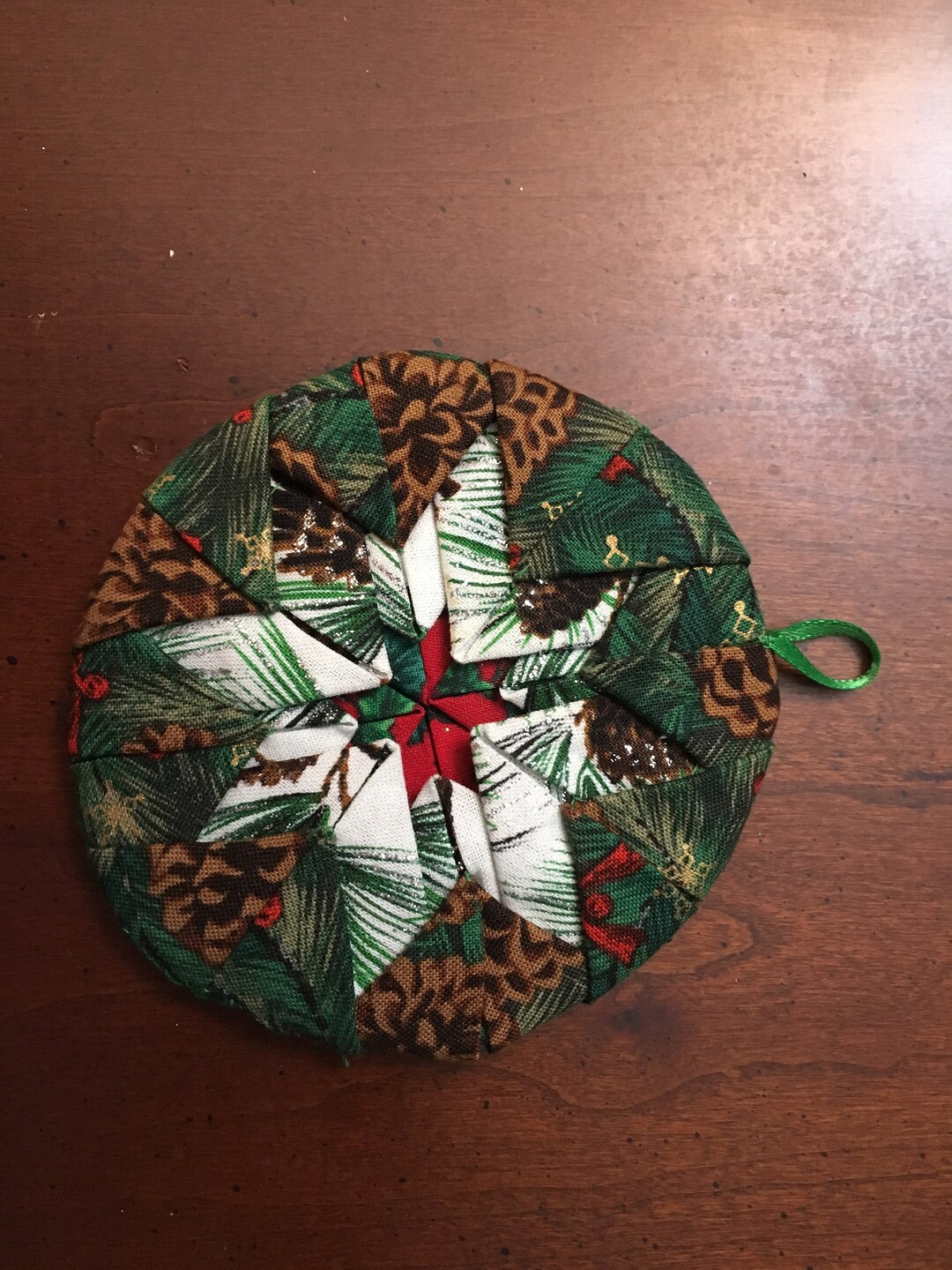 North Star Pattern Folded Fabric Ornament - Etsy