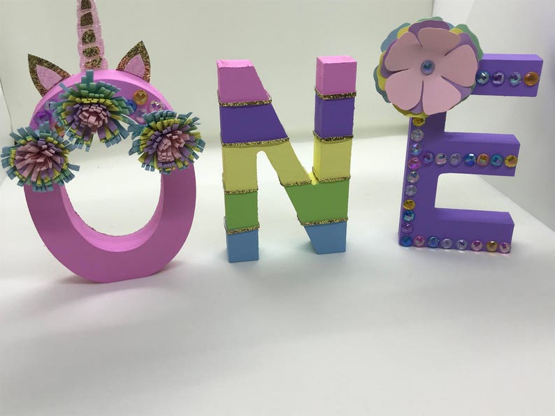 unicorn letters etsy