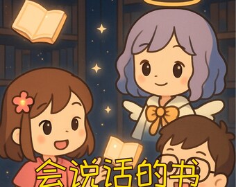 El libro parlante 会说话的书 / Libro electrónico chino para niños 中文儿童故事电子书 / Cuento mágico sobre lectura, curiosidad e imaginación