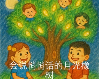 El roble claro de luna que susurró secretos 会说悄悄话的月光橡树 / Libro electrónico para niños chinos 中文儿童故事电子书 / Cuento antes de dormir sobre los sentimientos