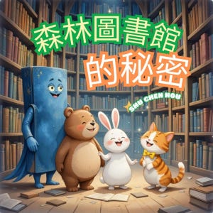 The Secret of the Forest Library 森林圖書館的秘密 | Chinese Kids eBook 中文兒童故事電子書 | Traditional Chinese Edition | Story About Knowledge & Friendship