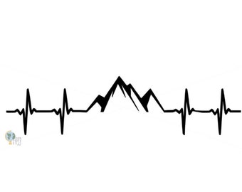 Heartbeat Decal Etsy