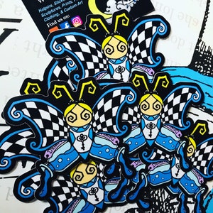 Alice in wonderland butterfly 4x3  waterproof sticker. Alice butterfly decal. FREE SHIPPING