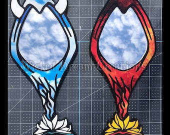 Special Edition Wraith Mirrors with Free shipping! Shangri-la cloud edition and  Hells pit fire edition.  See description for mor details