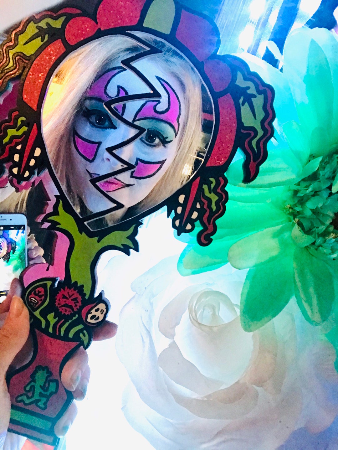 Handmade Yum Yum Flower Mirror. Free Shipping Etsy