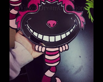 Handmade Chesire Cat Mirror with Free shipping!