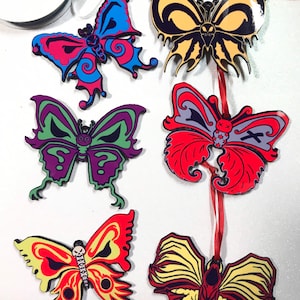 Full First 6 butterfly Ornament set. Free Shipping!