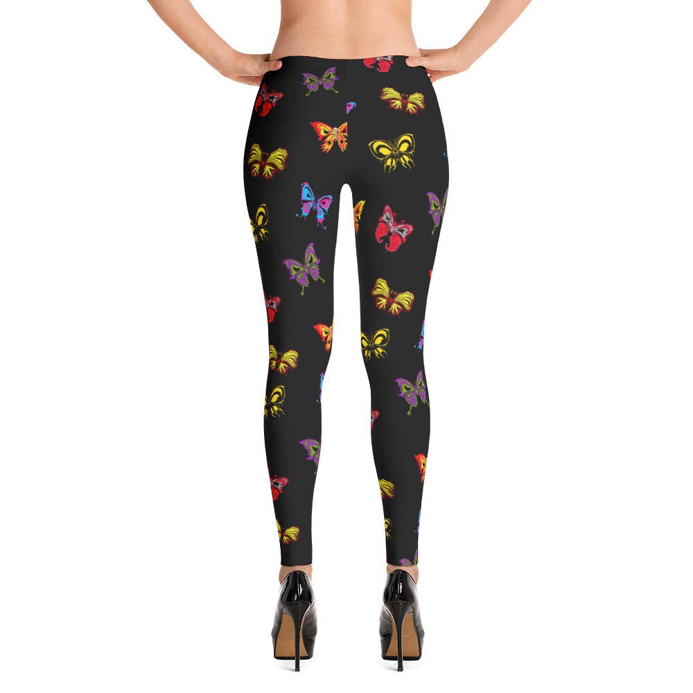 Fulijie Butterfly Leggings For Ladies Free Shipping,Size - Butterfly  Leggings,valentines day Womens Pants,Women Custom Butterflies Print High  Waisted
