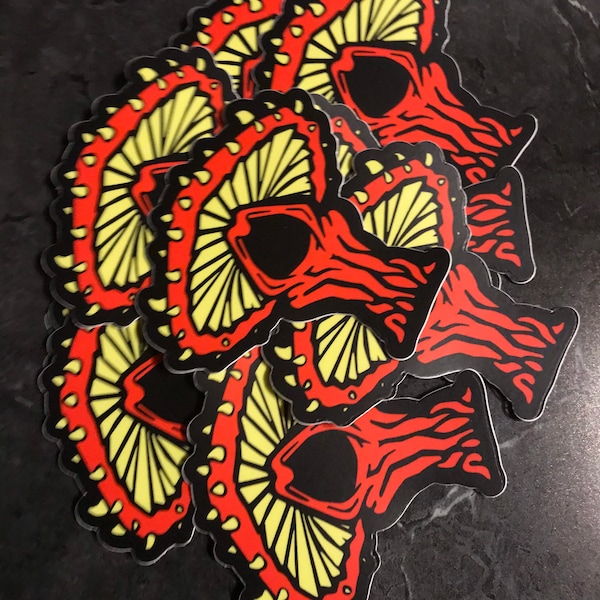 3 inch wraithshroom  vinyl sticker. Waterproof /dishwasher safe. Free shipping!