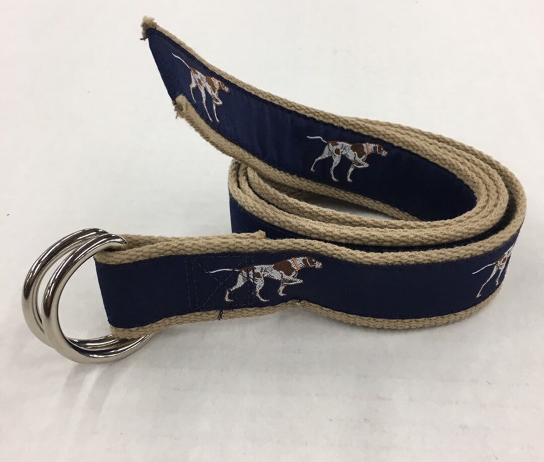 Pointer Dog Ribbon D-ring Belt - Etsy