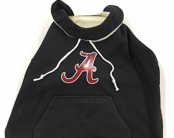 Officially Licensed Alabama Crimson Tide Dog Hoodie | Black Pet Coat Made in USA