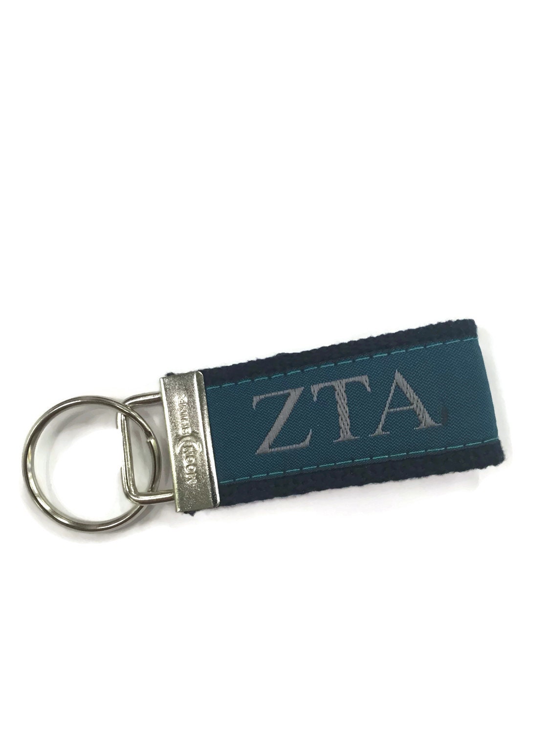 Officially Licensed Greek Accessories. Greek Letter Zeta Tau Alpha ZTA Sorority Web Key Chain Fob
