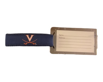 Etiqueta para equipaje con licencia oficial de los Cavaliers de la Universidad de Virginia / Accesorio para mochilas y bolsas de golf