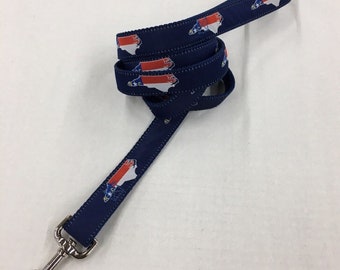 North Carolina Flag Dog Leash | Navy Nylon Pet Accessory | Made in USA