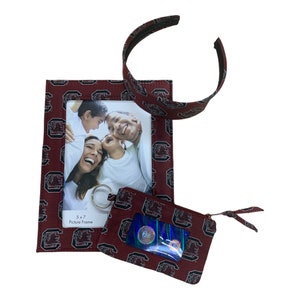 University of South Carolina Gamecocks USC 5x7 Picture Frame Set with hairband and ID wallet! Get all 3 items . Gamecocks School special!