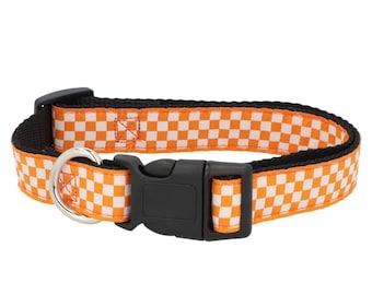 Tennessee Checkerboard UT Vols  Dog Collar