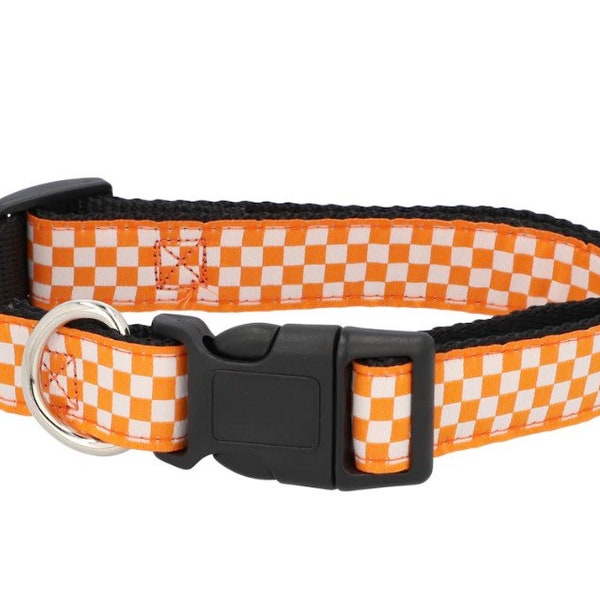 Tennessee Checkerboard UT Vols  Dog Collar