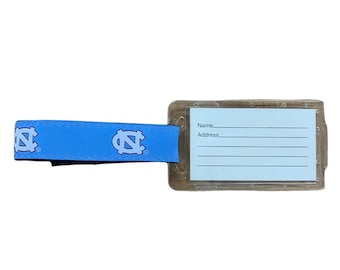 Etiqueta de equipaje de la Universidad de Carolina del Norte UNC