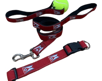 Ohio State Flag Dog Collar, Leash, and Toy Set – Adjustable Nylon Pet Accessories