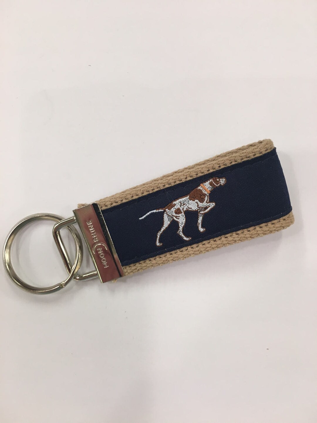 Web Key Chain Pointer Dog Web Keychain | Sporting Dog Ribbon Key Fob | Made in USA - Etsy