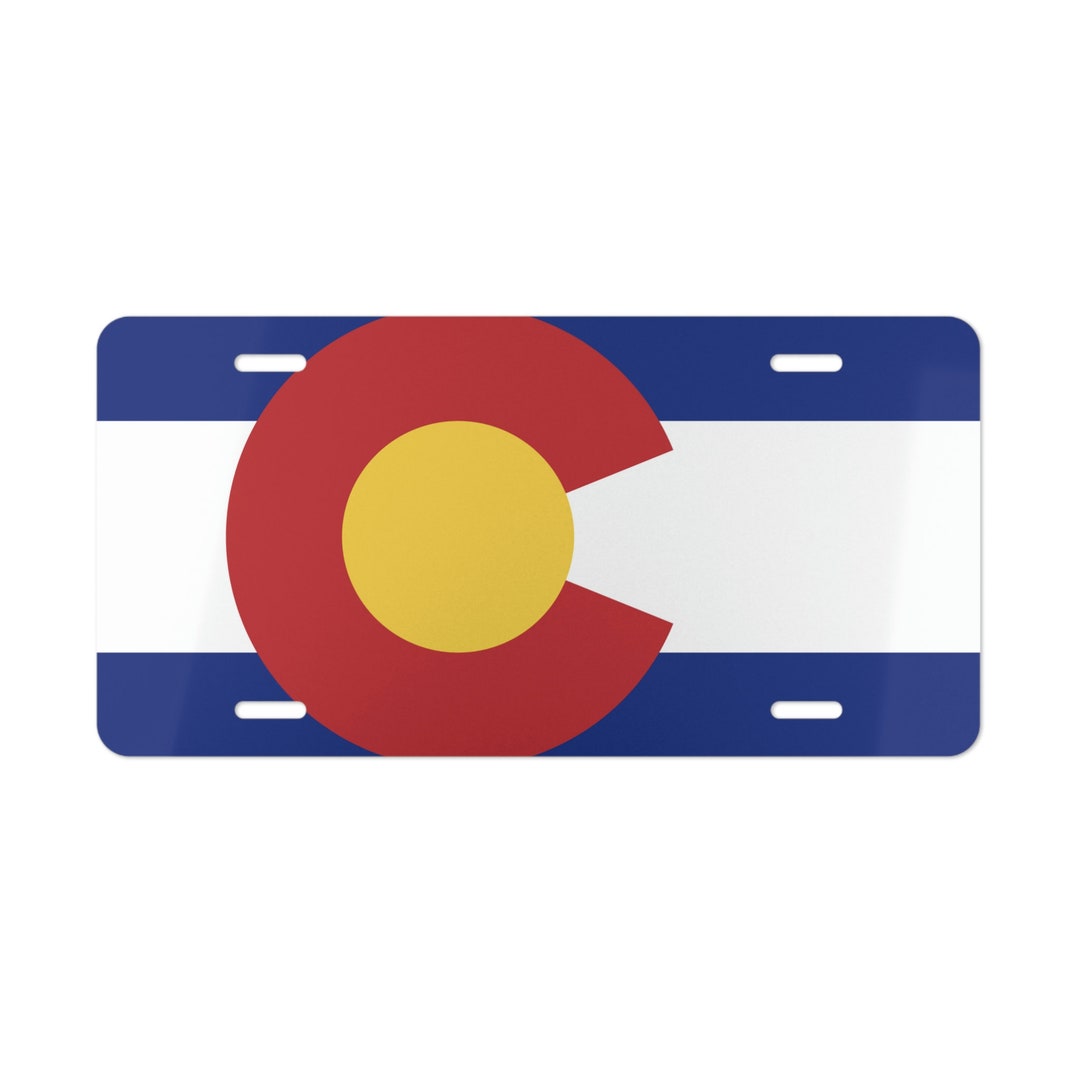 Corlorado Flag Vanity License Plate Etsy