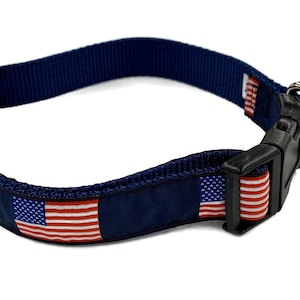 USA Flag Dog Collar