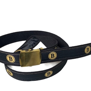 Bitcoin One Size Fits All Web Belt. HODL your pants up to the Moon