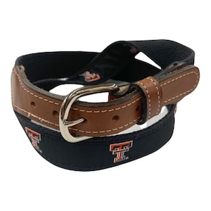 Texas Tech Red Raiders Men's  Web Leather Belt