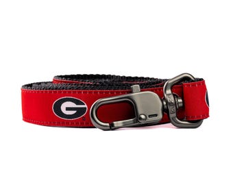 Officially Licensed University of Georgia Dog Leash| UGA Bulldogs Pet Gear | Made in USA