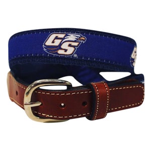 Georgia Southern  Men&#39;s  Web Leather Belt
