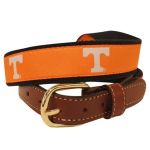 University of Tennessee Vols  ribbon Men's  Web Leather Belt