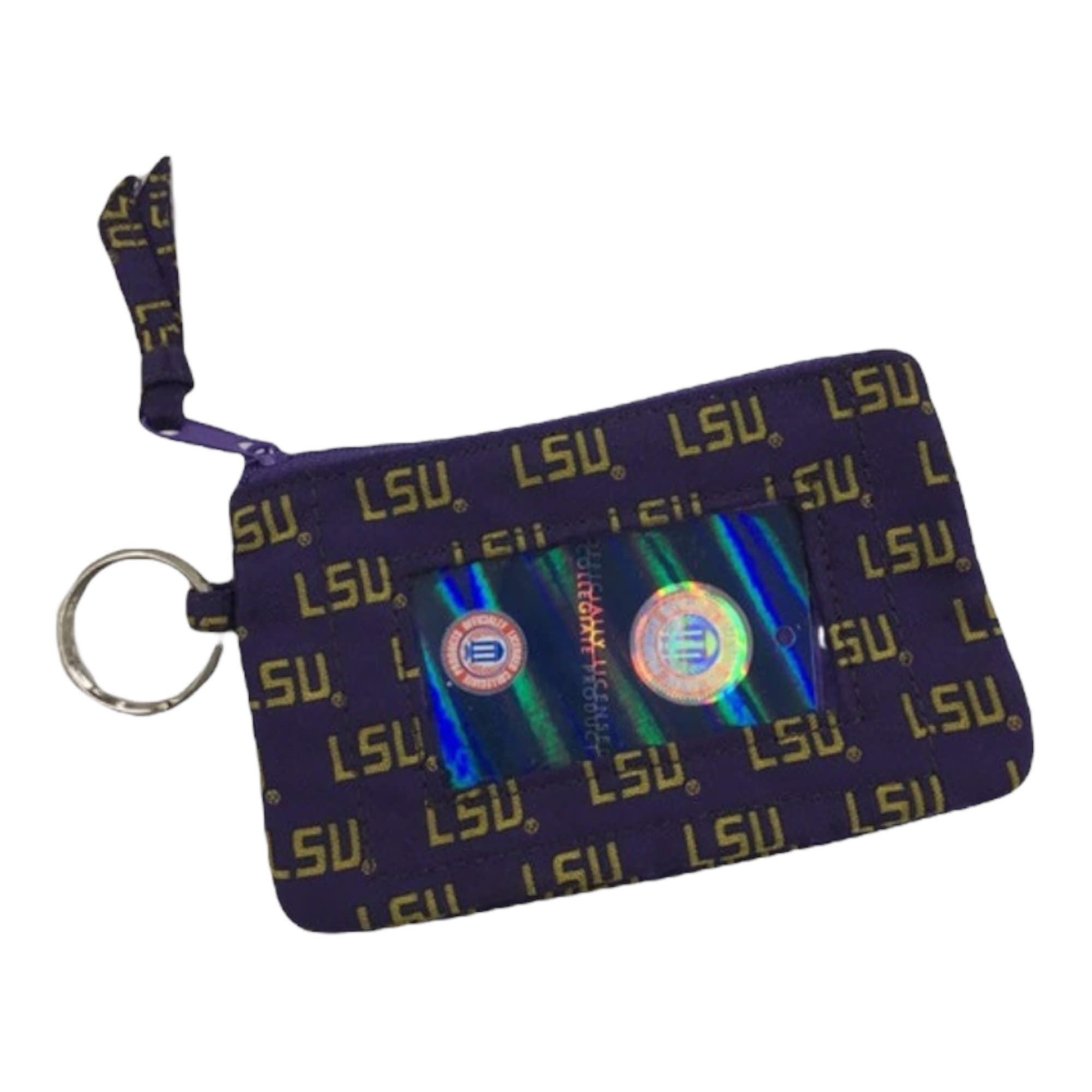 Handcrafted NCAA Louisiana State University LSU Tigers Key Chain Wristlet