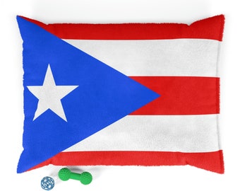 Puerto Rico Flag Pet Bed