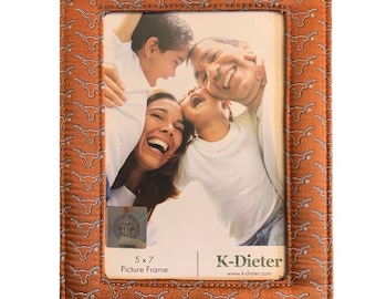 University of Texas Longhorns Woven Silk 5x7 Picture Frame | Alumni Graduation Décor