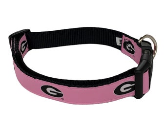 Officially Licensed Georgia Bulldogs Dog Collar | Woven Logo Pet Accessory Made in USA