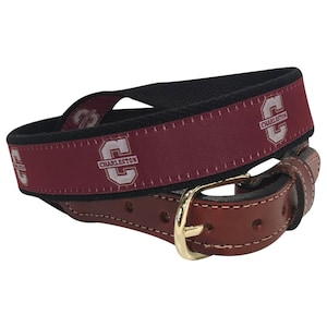 College of Charleston Men&#39;s  Web Leather Belt